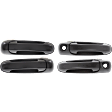 2002-2009 Dodge Ram 2500 - Front and Rear, Driver and Passenger Side Smooth Black Exterior Door Handle, Front Driver and Passenger Side - With Key Hole; Rear Driver and Passenger Side - Without Key Hole