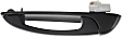 2002-2009 Dodge Ram 2500 - Front and Rear, Driver and Passenger Side Smooth Black Exterior Door Handle, Front Driver and Passenger Side - With Key Hole; Rear Driver and Passenger Side - Without Key Hole
