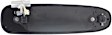 2002-2009 Dodge Ram 2500 - Front and Rear, Driver and Passenger Side Smooth Black Exterior Door Handle, Front Driver and Passenger Side - With Key Hole; Rear Driver and Passenger Side - Without Key Hole