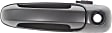 2002-2009 Dodge Ram 2500 - Front and Rear, Driver and Passenger Side Smooth Black Exterior Door Handle, Front Driver and Passenger Side - With Key Hole; Rear Driver and Passenger Side - Without Key Hole