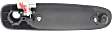 2002-2009 Dodge Ram 2500 - Front and Rear, Driver and Passenger Side Smooth Black Exterior Door Handle, Front Driver and Passenger Side - With Key Hole; Rear Driver and Passenger Side - Without Key Hole
