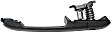 Rear, Driver and Passenger Side Black Exterior Door Handle, Without Key Hole