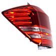 Driver and Passenger Side Halogen Tail Light, Without bulb(s), OE Replacement