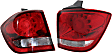 Driver and Passenger Side, Outer Tail Lights, with Bulbs, LED, Mounts on Body, CAPA CERTIFIED