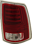 Driver and Passenger Side Tail Lights, with Bulbs, LED, Clear and Red Lens, Chrome Interior, Premium Type, CAPA CERTIFIED
