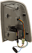 Driver and Passenger Side Tail Lights, with Bulbs, LED, Clear and Red Lens, Chrome Interior, Premium Type, CAPA CERTIFIED