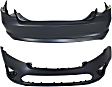2012 Ford Fusion - Front and Rear Primed Bumper Cover, CAPA Certified