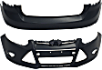 Hatchback Front and Rear Primed Bumper Cover CAPA Certified