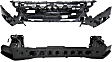 Front Bumper Reinforcements, Plastic and Steel, With Upper Cover Reinforcement