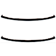 Front, Driver and Passenger Side Bumper Trim, Textured Black, CAPA Certified