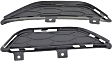 Front, Driver and Passenger Side Bumper Trim, Textured Black
