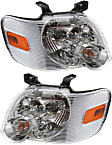 2008 Ford Explorer Sport Trac - Driver and Passenger Side Halogen Headlight, With bulb(s), OE Replacement