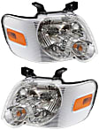 2008 Ford Explorer Sport Trac - Driver and Passenger Side Halogen Headlight, With bulb(s), OE Replacement, CAPA Certified