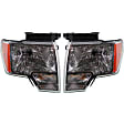 2011 Ford F-150 - Driver and Passenger Side Halogen Headlight, With bulb(s), OE Replacement