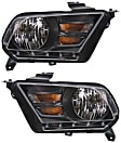 Driver and Passenger Side Headlights, with Bulbs, Halogen, Convertible/Coupe