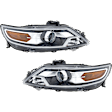 2011 Ford Taurus - Driver and Passenger Side Halogen Headlight, With bulb(s), OE Replacement, Sedan