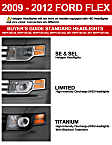 2009 Ford Flex - Driver and Passenger Side Halogen Headlight, With bulb(s), OE Replacement