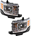 Driver and Passenger Side Halogen Headlight, With bulb(s), OE Replacement, CAPA Certified