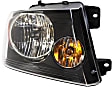 Driver and Passenger Side Headlights, with Bulbs, Halogen, Crew Cab Pickup/Extended Cab Pickup, Black-Out Bezel, CAPA Certified