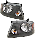 2007 Ford F-150 - Driver and Passenger Side Halogen Headlight, With bulb(s), For Models With FX4 Luxury Package, OE Replacement