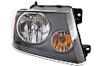 2007-2008 Ford F-150 - Driver and Passenger Side Headlights, with Bulbs, Halogen, Crew Cab Pickup, For Models with FX4 Luxury Package, Dark Gray Bezel, CAPA Certified