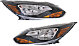 2013 Ford Focus - Driver and Passenger Side Halogen Headlight, With bulb(s), OE Replacement, Hatchback