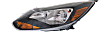 2013 Ford Focus - Driver and Passenger Side Halogen Headlight, With bulb(s), OE Replacement, Hatchback