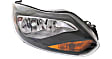 2013 Ford Focus - Driver and Passenger Side Halogen Headlight, With bulb(s), OE Replacement, Hatchback