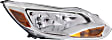 2013 Ford Focus - Driver and Passenger Side Halogen Headlight, With bulb(s), OE Replacement, Sedan, CAPA Certified