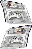 Driver and Passenger Side Halogen Headlight, With bulb(s), OE Replacement, CAPA Certified