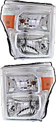 Driver and Passenger Side Halogen Headlight, With bulb(s), OE Replacement, CAPA Certified