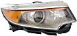 2013 Ford Edge - Driver and Passenger Side Halogen Headlight, With bulb(s),  For Models With Appearance Package, OE Replacement, Sport Utility