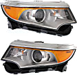 2013 Ford Edge - Driver and Passenger Side Halogen Headlight, With bulb(s),  For Models Without Appearance Package, OE Replacement, Sport Utility
