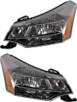 Driver and Passenger Side Headlights, with Bulbs, Halogen, Coupe/Sedan