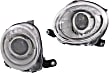 Driver and Passenger Side Headlights, with Bulbs, Halogen, without black trim, CAPA Certified