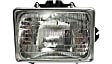 Driver and Passenger Side Halogen Headlight, With bulb(s), OE Replacement