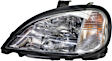 Driver and Passenger Side Headlights, with Bulbs, Halogen, Production Date Up To March 2004, Ribbed lens