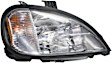 Driver and Passenger Side Headlights, with Bulbs, Halogen, Production Date Up To March 2004, Ribbed lens