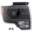 Driver and Passenger Side Headlights, without Bulbs, HID/Xenon, Gray Trim, SVT Raptor Model, CAPA CERTIFIED