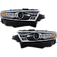 Driver and Passenger Side Headlights, with Bulbs, Halogen, Sedan, Production Date Up To February 6 2014