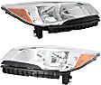2013-2016 Ford Escape - Driver and Passenger Side Halogen Headlight, With bulb(s), OE Replacement