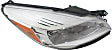 2013-2016 Ford Escape - Driver and Passenger Side Halogen Headlight, With bulb(s), OE Replacement