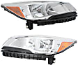 Driver and Passenger Side Halogen Headlight, With bulb(s), OE Replacement,, CAPA Certified