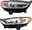 Driver and Passenger Side Halogen Headlight, With bulb(s), OE Replacement, CAPA Certified
