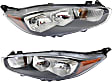 Driver and Passenger Side Halogen Headlight, With bulb(s), OE Replacement, CAPA Certified