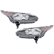 Driver and Passenger Side Headlights, with Bulbs, Halogen, Production Date From March 13 2014, CAPA Certified