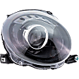 2012-2019 Fiat 500 - Driver and Passenger Side Headlights, with Bulbs, Halogen, with Black Trim, CAPA Certified