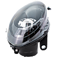 2012-2019 Fiat 500 - Driver and Passenger Side Headlights, with Bulbs, Halogen, with Black Trim, CAPA Certified