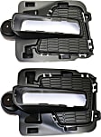 Front, Driver and Passenger Side Fog Light Trims, Textured Black