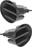 Fog Light Cover - Front, Driver and Passenger Side, Textured Black